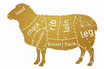 Lamb cuts diagram gold - reshaped